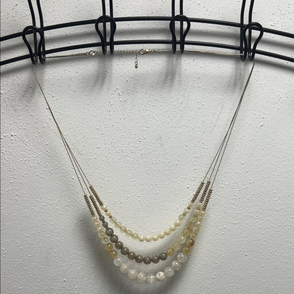 Elegant Multi-Strand Beaded Necklace